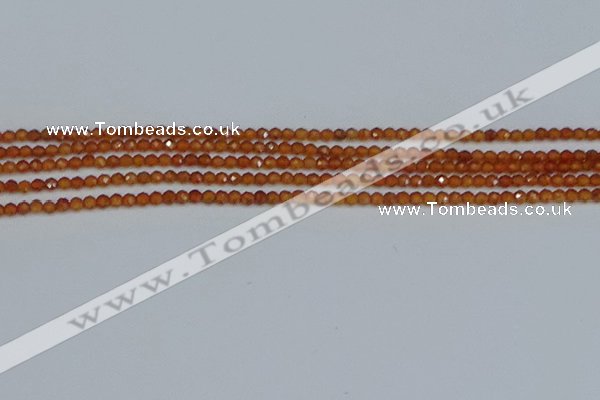 CTG615 15.5 inches 2mm faceted round orange garnet beads