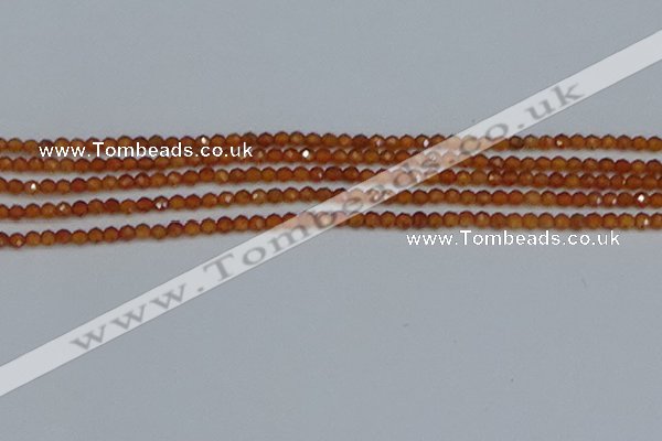 CTG616 15.5 inches 3mm faceted round orange garnet beads