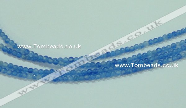 CTG62 15.5 inches 2mm round tiny dyed white jade beads wholesale