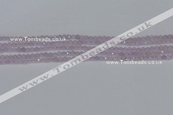 CTG622 15.5 inches 3mm faceted round lavender amethyst beads