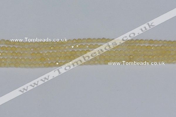 CTG624 15.5 inches 3mm faceted round citrine gemstone beads