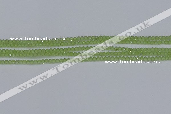 CTG630 15.5 inches 3mm faceted round peridot gemstone beads