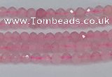 CTG635 15.5 inches 2mm faceted round Madagascar rose quartz beads