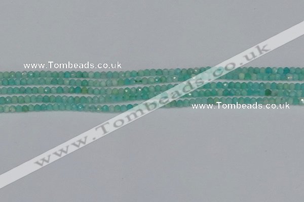 CTG647 15.5 inches 2mm faceted round Peru amazonite beads