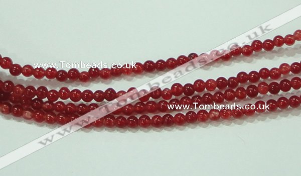 CTG67 15.5 inches 3mm round tiny dyed white jade beads wholesale