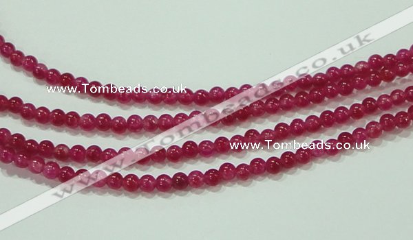 CTG68 15.5 inches 3mm round tiny dyed white jade beads wholesale