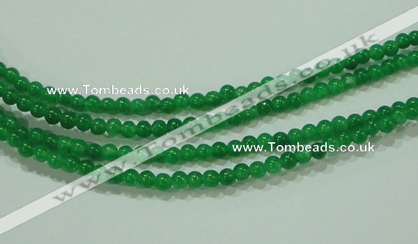 CTG69 15.5 inches 3mm round tiny dyed white jade beads wholesale