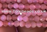 CTG718 15.5 inches 2mm faceted round tiny peach moonstone beads