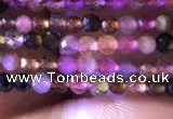 CTG730 15.5 inches 3mm faceted round tiny tourmaline beads