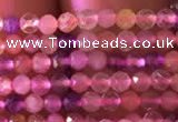 CTG740 15.5 inches 2mm faceted round tiny mixed quartz beads