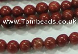 CTG75 15.5 inches 3mm round tiny red brick beads wholesale