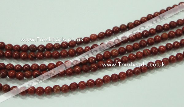 CTG75 15.5 inches 3mm round tiny red brick beads wholesale