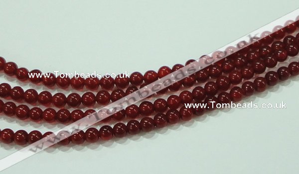 CTG76 15.5 inches 3mm round grade AA tiny red agate beads wholesale