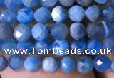 CTG761 15.5 inches 4mm faceted round tiny apatite gemstone beads