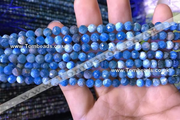 CTG762 15.5 inches 5mm faceted round tiny apatite gemstone beads