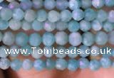 CTG764 15.5 inches 2mm faceted round tiny amazonite gemstone beads