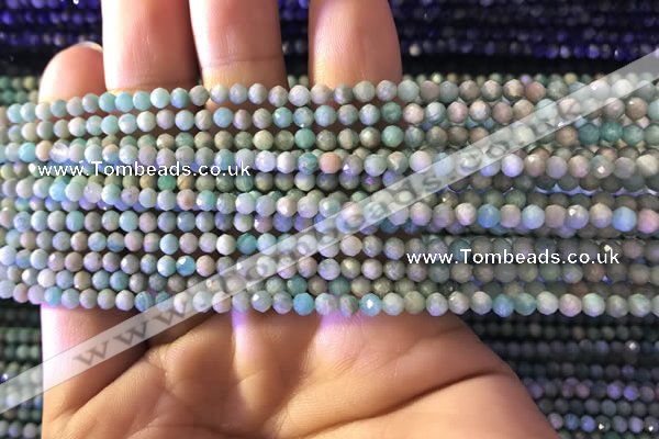 CTG774 15.5 inches 2mm faceted round tiny amazonite beads wholesale