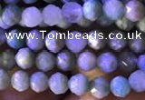 CTG776 15.5 inches 4mm faceted round tiny amazonite beads wholesale