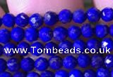 CTG785 15.5 inches 2mm faceted round tiny lapis lazuli gemstone beads