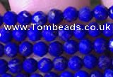 CTG786 15.5 inches 3mm faceted round tiny lapis lazuli gemstone beads