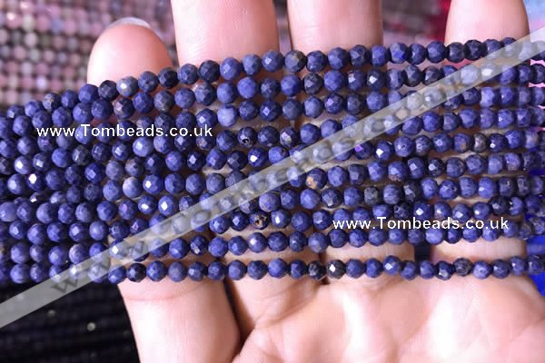 CTG788 15.5 inches 2mm faceted round tiny sapphire gemstone beads