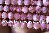 CTG811 15.5 inches 3mm faceted round tiny rhodochrosite beads