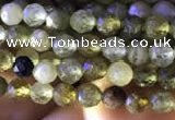 CTG818 15.5 inches 3mm faceted round tiny green garnet beads