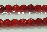 CTG82 15.5 inches 3mm faceted round tiny red agate beads wholesale