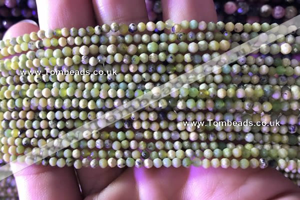 CTG825 15.5 inches 3mm faceted round tiny chrysotine beads