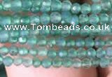 CTG827 15.5 inches 2mm faceted round tiny green agate beads