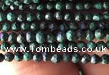 CTG829 15.5 inches 2mm faceted round tiny malachite beads