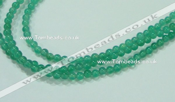 CTG83 15.5 inches 3mm round grade AA tiny green agate beads wholesale