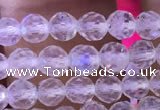 CTG836 15.5 inches 6mm faceted round tiny white moonstone beads