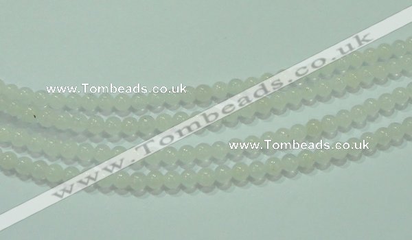 CTG84 15.5 inches 3mm round tiny white jade beads wholesale