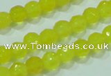 CTG88 15.5 inches 3mm faceted round tiny yellow agate beads wholesale