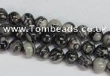 CTJ25 15.5 inches 8mm round black water jasper beads wholesale