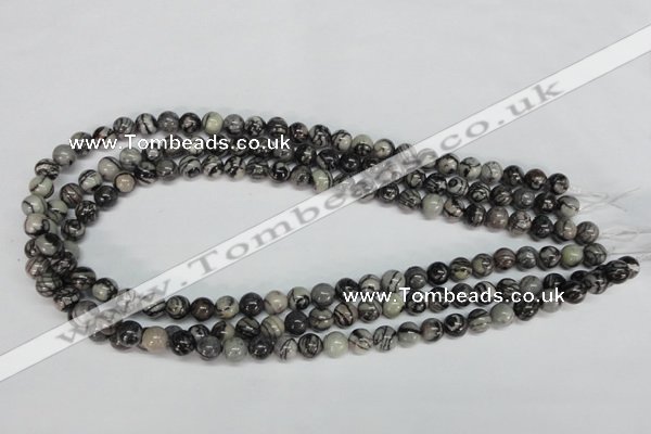 CTJ26 15.5 inches 10mm round black water jasper beads wholesale