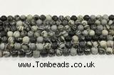 CTJ411 15.5 inches 6mm round black water jasper gemstone beads wholesale