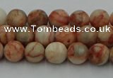 CTJ701 15.5 inches 6mm round red net jasper beads wholesale