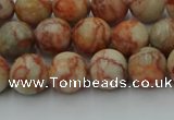 CTJ702 15.5 inches 8mm round red net jasper beads wholesale