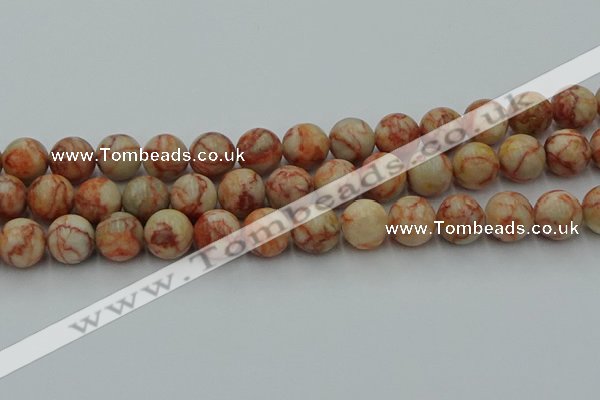 CTJ704 15.5 inches 12mm round red net jasper beads wholesale