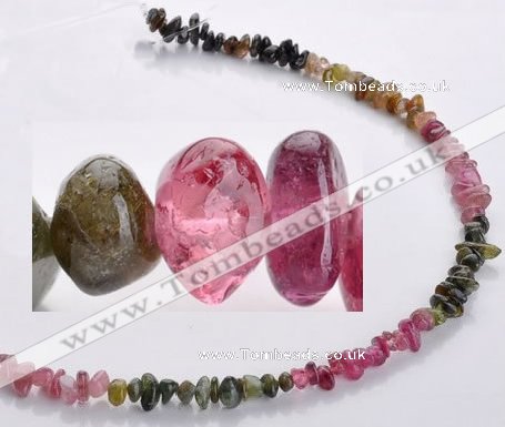 CTO03 15.5 inches 4*7mm freeform natural tourmaline chips beads