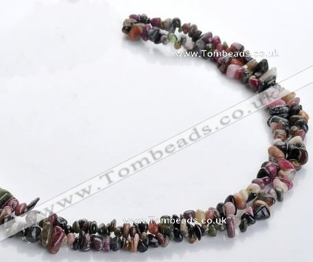 CTO05 36 inches 5*8mm freeform natural tourmaline chips beads