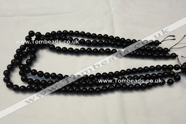 CTO102 15.5 inches 8mm round natural black tourmaline beads