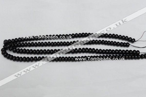 CTO117 15.5 inches 5*8mm rondelle black tourmaline beads