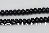 CTO118 15.5 inches 6*10mm rondelle black tourmaline beads