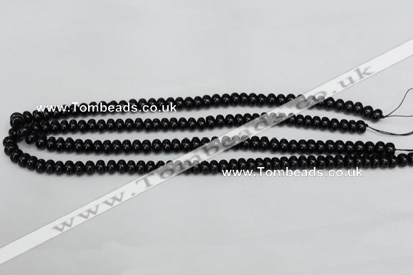 CTO119 15.5 inches 7*11mm rondelle black tourmaline beads