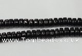 CTO121 15.5 inches 3*6mm rondelle black tourmaline beads