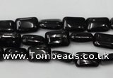 CTO124 15.5 inches 8*12mm rectangle black tourmaline beads