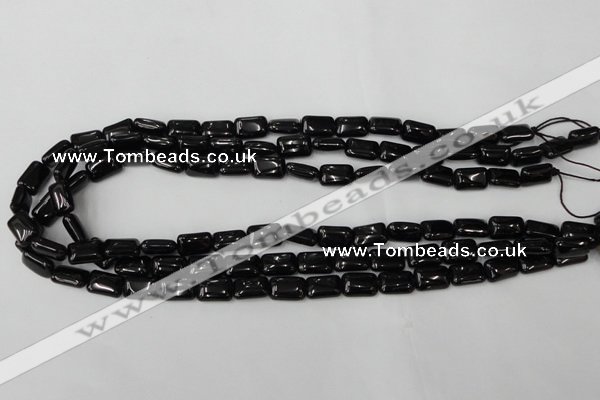 CTO125 15.5 inches 10*14mm rectangle black tourmaline beads